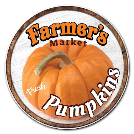 Farmers Market Pumpkins Circle Vinyl Laminated Decal